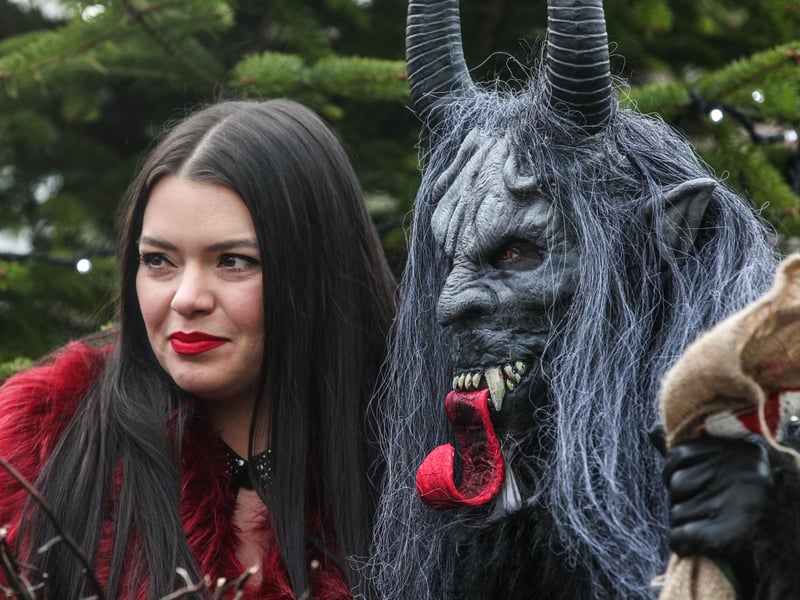 People dressing up as the character for the 2016 Krampus Run.
w164802z