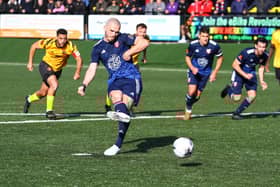 Frank Mulhern scored Boro's goal in the 3-1 loss at Hereford on Tuesday night.