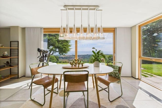 Double-aspect dining in this light and airy eating space.