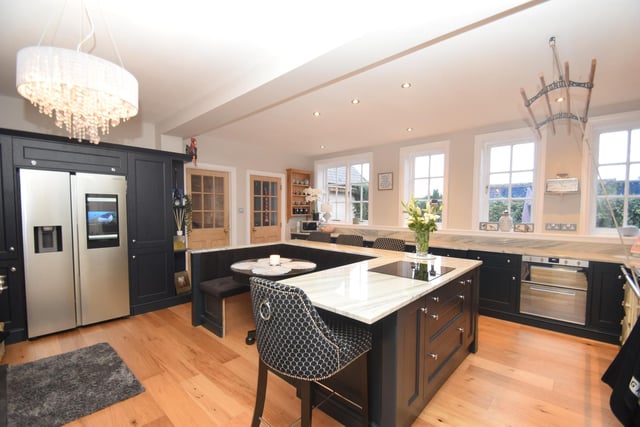 The super-stylish living kitchen within the property.