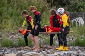 Staithes and Runswick RNLI crews in joint training with lifeguards.