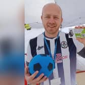 North Yorkshire Council’s partnership development officer, Matt Read, who is encouraging people to improve their numeracy skills by having some football fun.