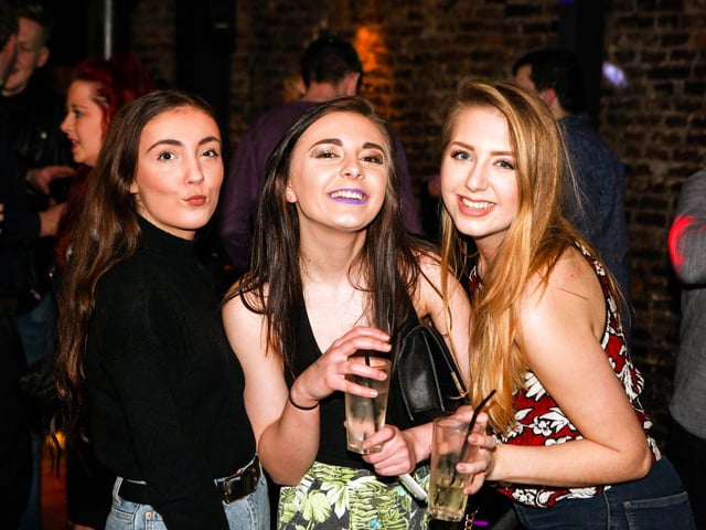 Meg, Courtney and Saff look amazing in Blue Lounge.