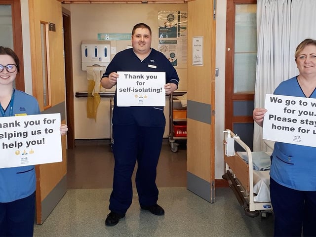Staff at the Western Isles Hospital.
