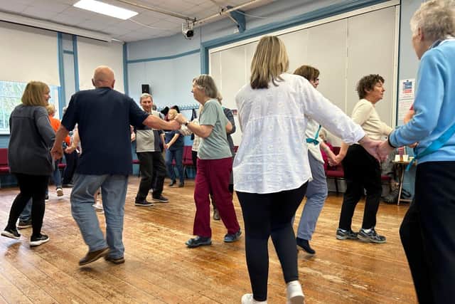 The dancers had lots of fun while raising money for the village Youth Club.