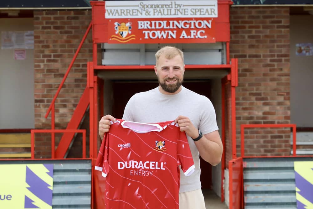 Bridlington Town's new signing Jake Day. Photo by Alexander Fynn