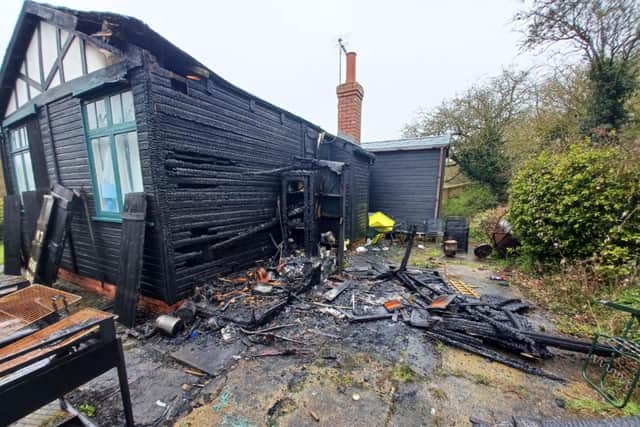 One of the properties affected by a series of arson attacks in Filey