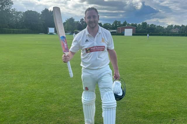 Charlie Lambert struck a magnificent 150 in Pocklington's Bank Holiday Monday win.