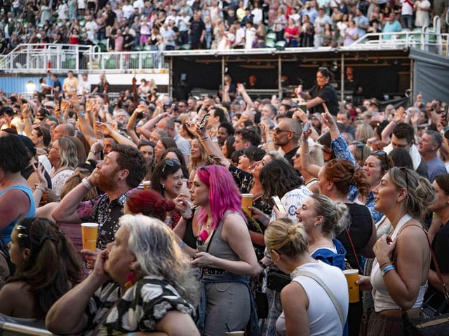 The crowd enjoying the night.