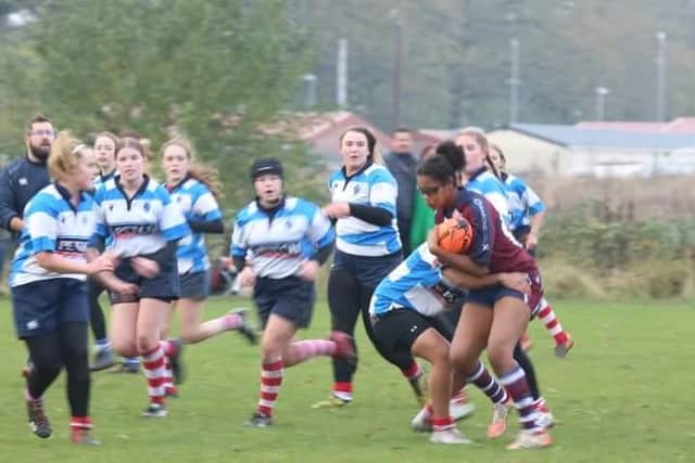 Aleisha Owuor scored the winning try for Scarborough RUFC Under-14s