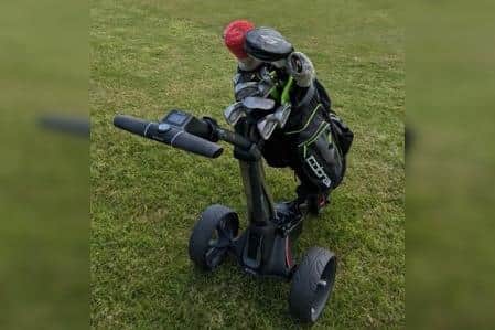 The black Motocaddy golf trolley was stolen after a vehicle was broken into on Avenue Road, Scarborough
