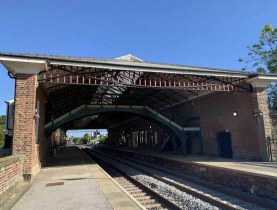 Filey Railway Station from the East end of the building