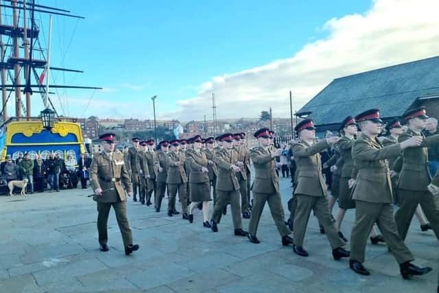 The REME (Corps of Royal Electrical and Mechanical Engineers) at Whitby. Photo courtesy of Whitby Town Council.