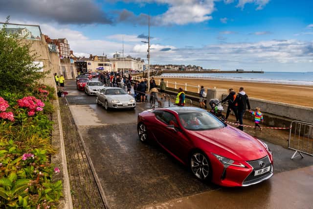 The Supercars parade gets going during the recent event in Bridlington.