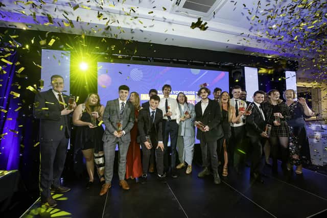 Winners on stage at last year's North Yorkshire Apprenticeship Awards. Picture by Allan McKenzie/AMGP.co.uk