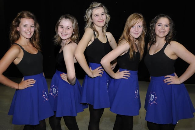 Kevin O'Connor Irish Dancers senior dancers (from left).. Molly Marshall, Hannah Couch, Grace Douthwaite, Abigail Marshall, Josanne Machon in 2011.