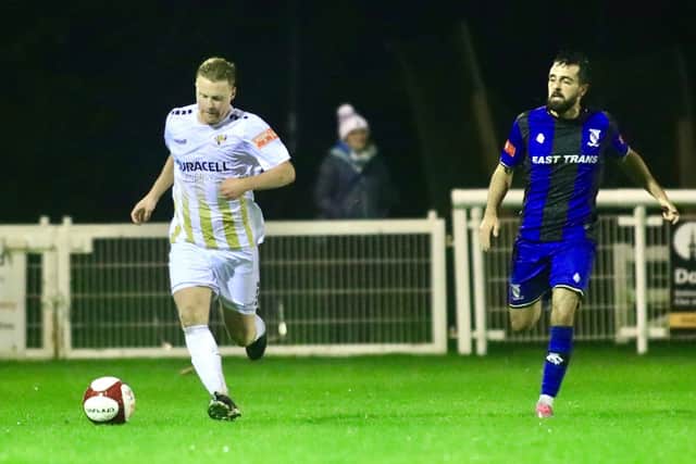 Derry Robson in action for Brid at Cleethorpes