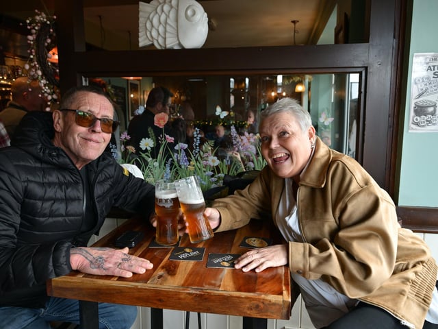 Having a great time in The Fleece. photo: Richard Ponter