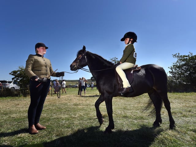 Louise Bunyan and daughter Isabelle ready for the show