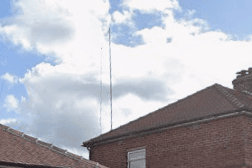 Radio mast at 46 The Uplands, Newby, in 2023. photo: Google Maps