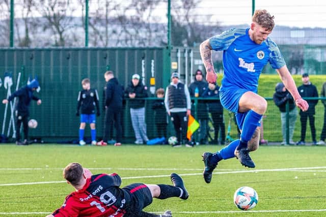 Karl Storr hit five as Whitby Fishermen’s Society netted an 8-1 Lou Moore Trophy win against New Marske.