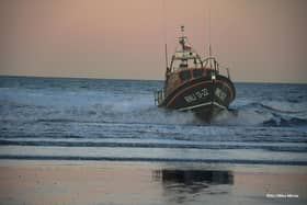 Bridlington ALB was launched after reports were received of a person on the shoreline near Bempton Cliffs (Image copyright RNLI/Mike Milner)