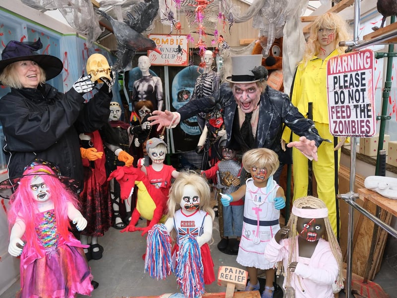Roger Keld prepares for his Halloween Spook night with Rita Lavelle
