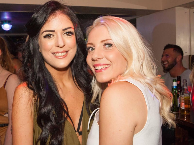 Ellie & Abbie looking stunning in Snowy's.