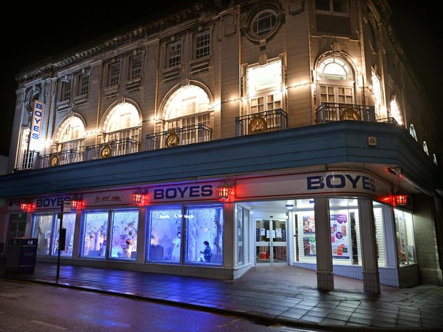 The fantastic Boyes Christmas window lights.