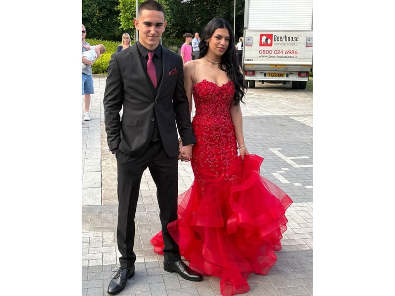 Looking lovely in red.
