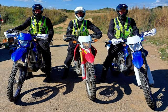 Specialist officers cracked down on illegal motorbike use in Eastfield (Photo: North Yorkshire Police)