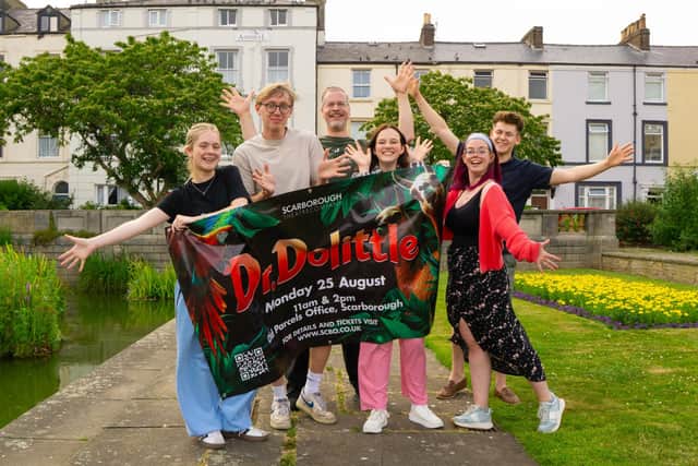 Martin Richardson, back centre, will play the lead role in Dr Dolittle for Scarborough Theatre Company before heading to London