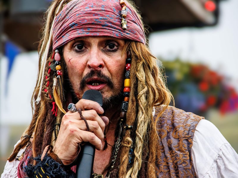 One of the many colourful characters at the festival.