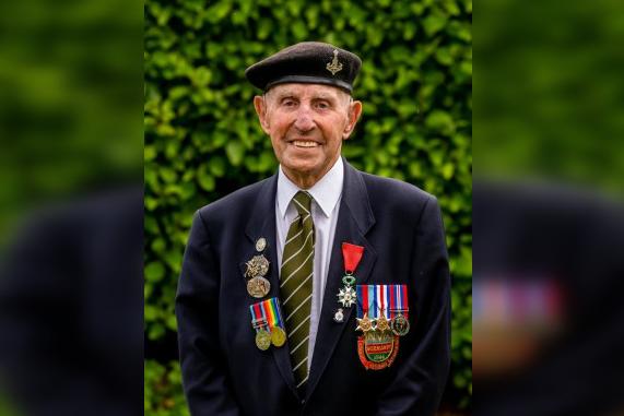 Normandy veteran Ken Cooke, 98, of York, attending the Scarborough Armed Forces Day.