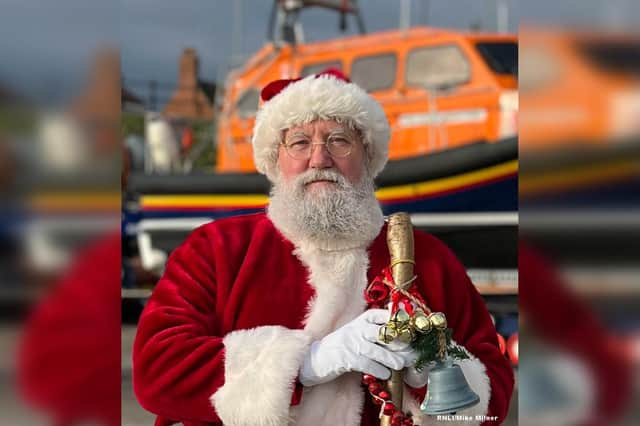 Father Christmas at Bridlington RNLI. Photo: RNLI/Mike Milner.