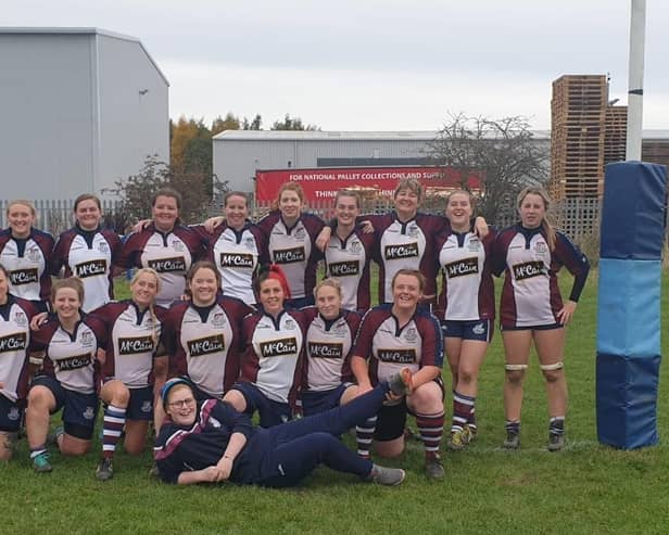 The Scarborough RUFC Valkyries, pictured in 2023, are ready to step on the hallowed turf of Twickenham