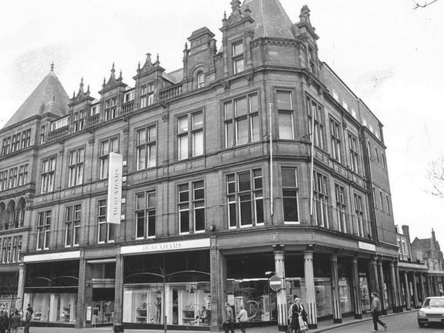 The Debenhams store pictured in 1987, previously Rowntree's, before the Brunswick shopping centre was built.