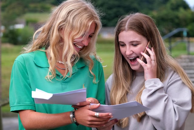 Fran Sutterby and Natasha Appleby-Power get their results