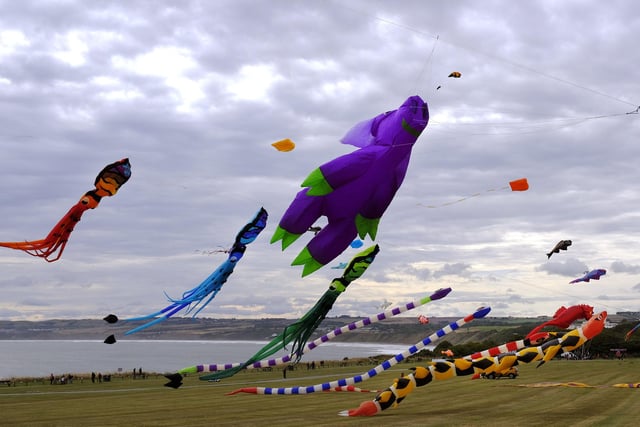 Kites fill the sky...
