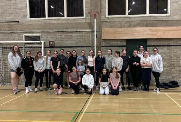 A great turn out at the Bridlington Bees netball club 11-16 session