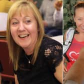 Left: June Mead; right: Great North Runners Charlie Murgatroyd and Lisa Barrett, who are tackling the run for the first time.