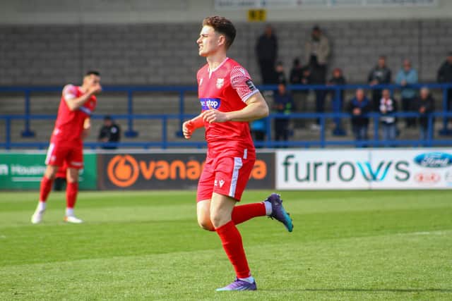 Dom Tear put the Seadogs ahead at relegated Telford on Saturday afternoon.