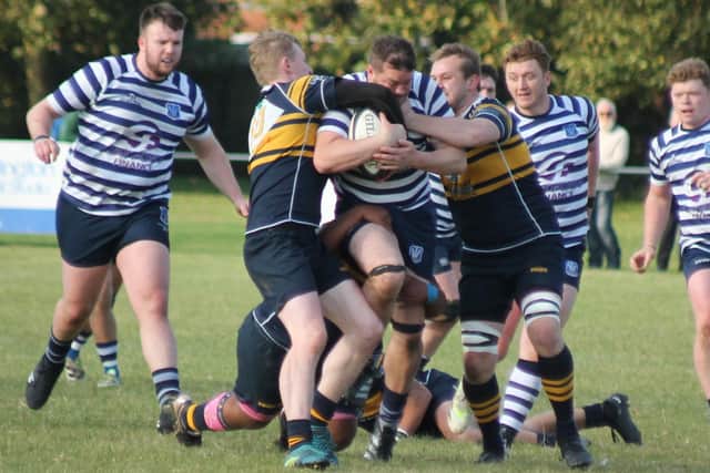 Skipper Andy Argo-Bennett gave a strong lead at Leodiensians with a try and some powerful running. PHOTO BY PHIL GILBANK