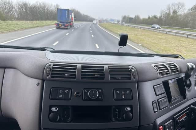 One officer drives the vehicle while the other keeps a look out for offenders