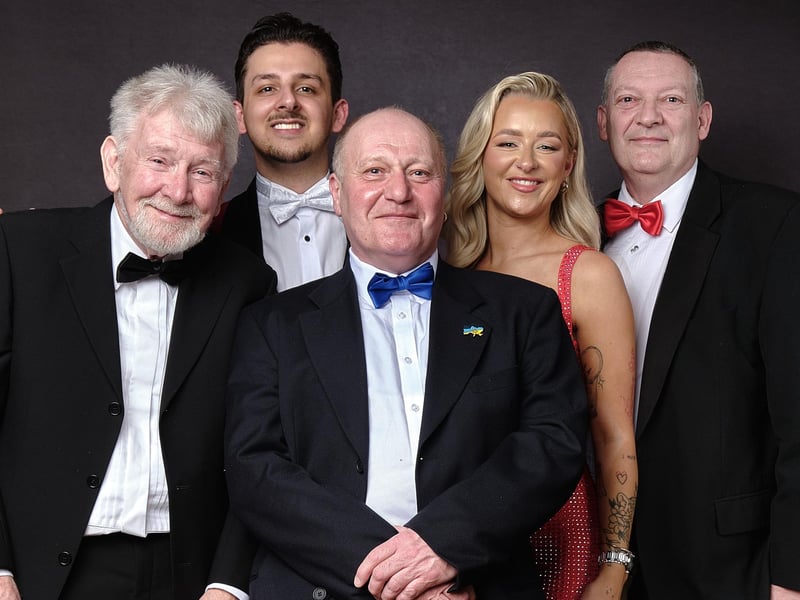 Stage crew from Whitby Pavilion attended the black tie ball.