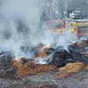 The barn fire in Middleton. Image:Pickering Fire Station