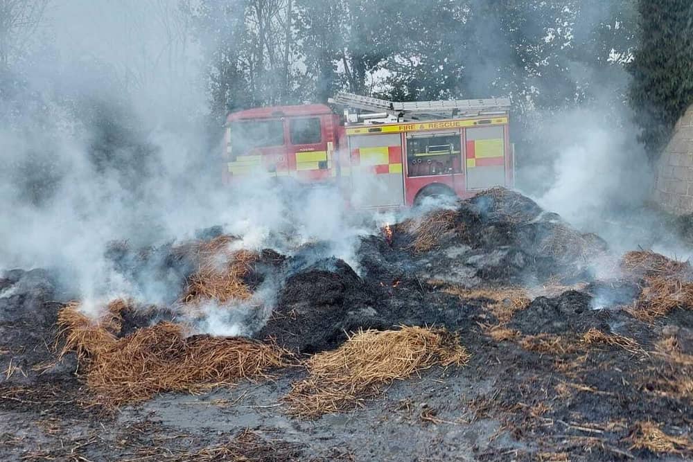 The barn fire in Middleton. Image:Pickering Fire Station