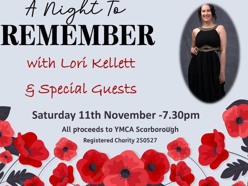 A Night to Remember with Lori Kellett and Special Guests will take place at YMCA Theatre, St Thomas Street, Scarborough on November 11. Come along and be entertained by International Vocalist Lori Kellett. Joining Lori many talented special guest artistes whom she has met on her journeys cruising around the world. Lori and all her guests are kindly donating their time to raise funds for YMCA Scarborough.