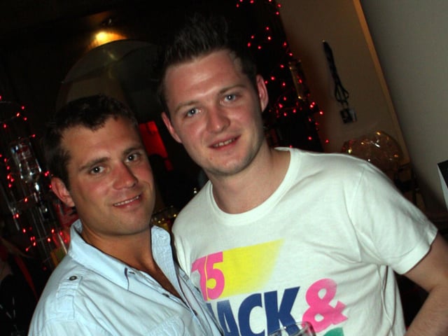 Best mates Andy and Nicky in Soltz