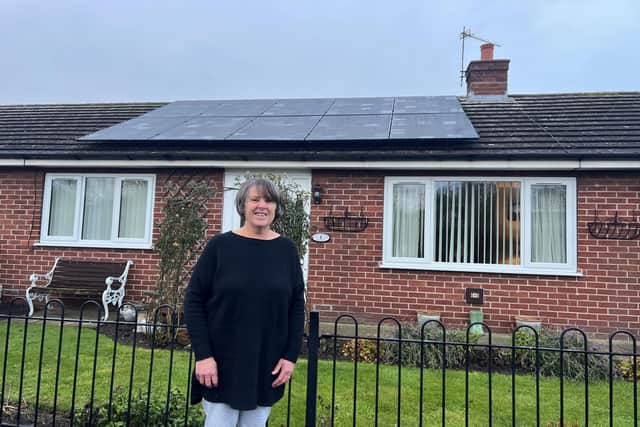 Julie Sadler, whose home in Thormanby, between Thirsk and Easingwold, has already undergone retrofit work, including solar panels and air source heat pump.